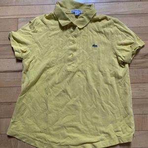 Yellow Lacoste polo shirt